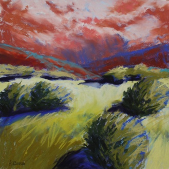 Red Sky at Morning 18" x 18"